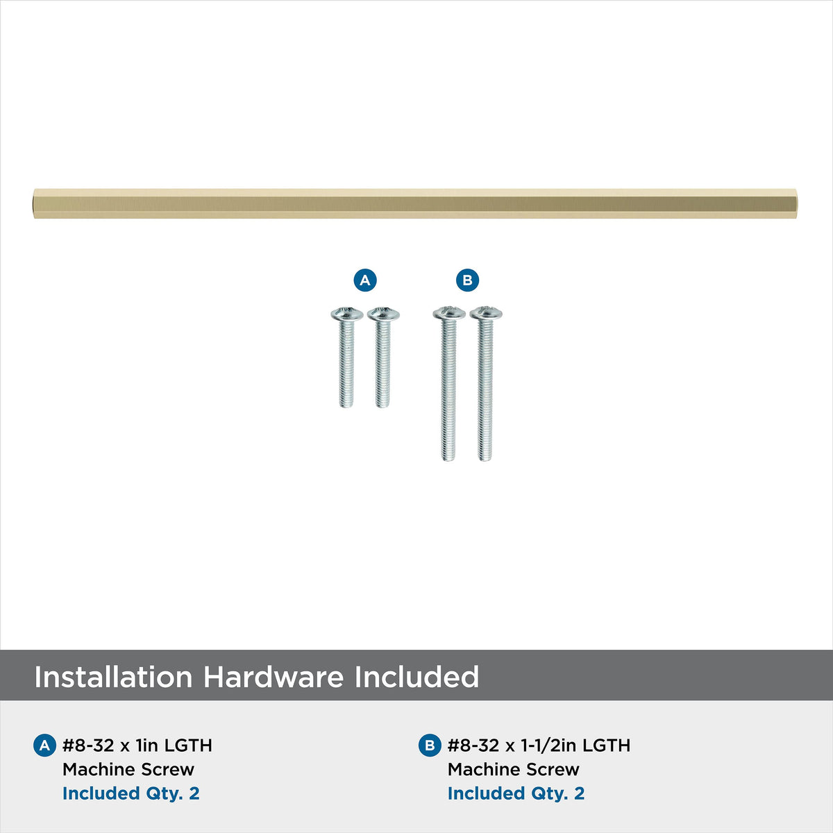 Amerock Cabinet Pull Golden Champagne 10-1/16 in (256 mm) Center-to-Center Drawer Pull Caliber Kitchen and Bath Hardware Furniture Hardware