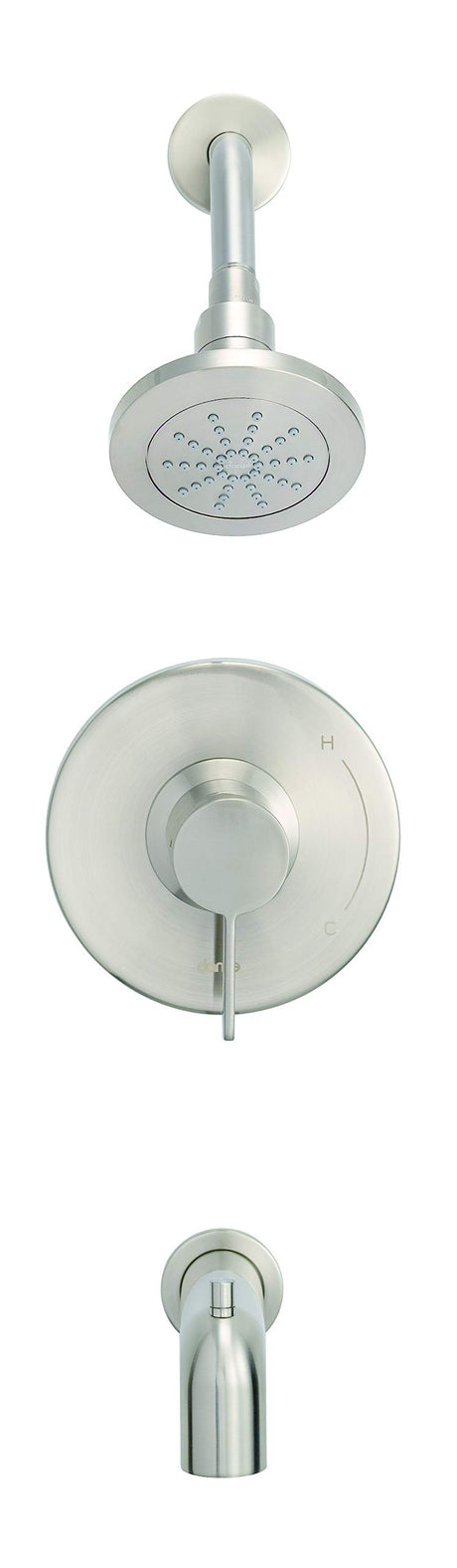 Gerber D511030BNTC Brushed Nickel Amalfi Tub & Shower Trim Kit, 1.75GPM