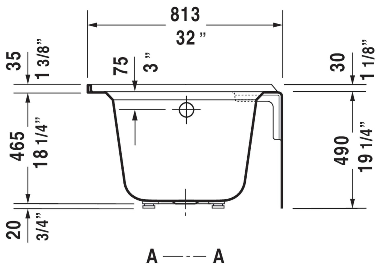 Duravit Architec Rectangular Bathtub 700407000000090 White