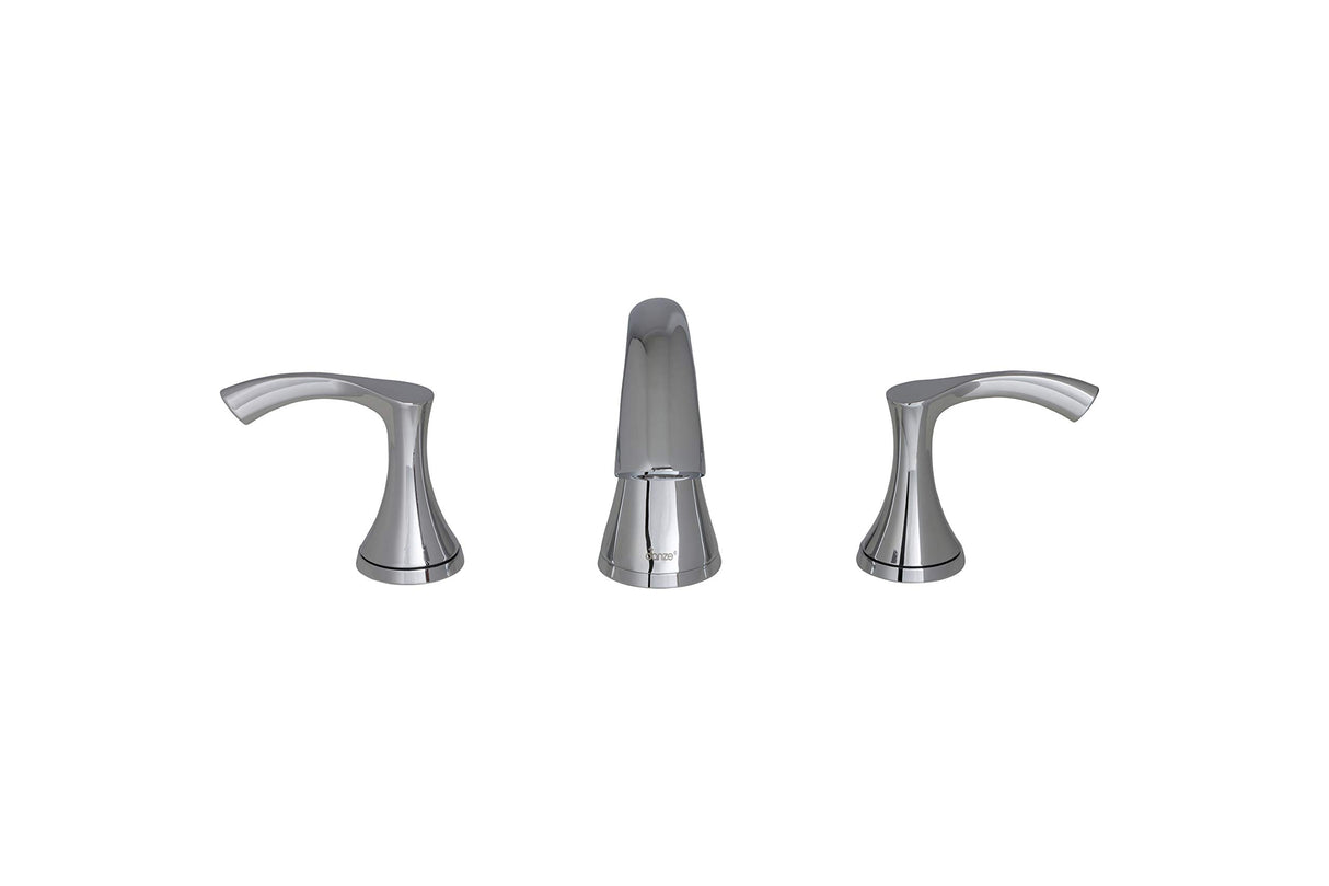 Gerber D304222 Chrome Antioch Two Handle Widespread Lavatory Faucet
