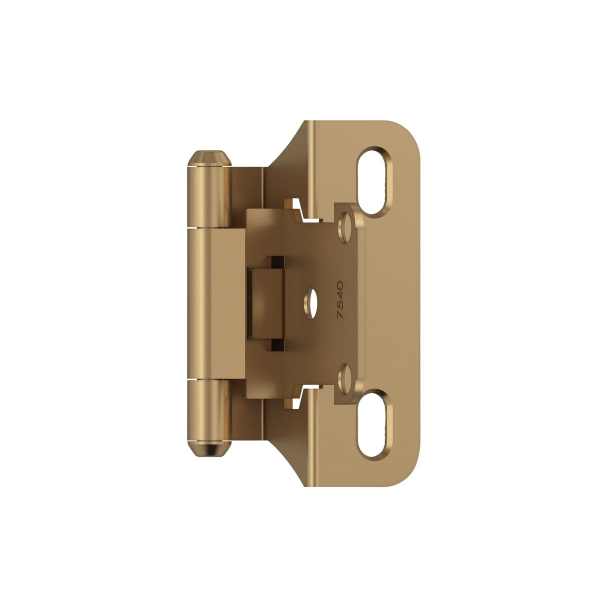 Amerock BPR7566CZ Cabinet Hinge 1/4 in (6 mm) Overlay Self Closing Partial Wrap Champagne Bronze Kitchen Cabinet Door Hinge 1 Pair/2 Pack Functional Hardware