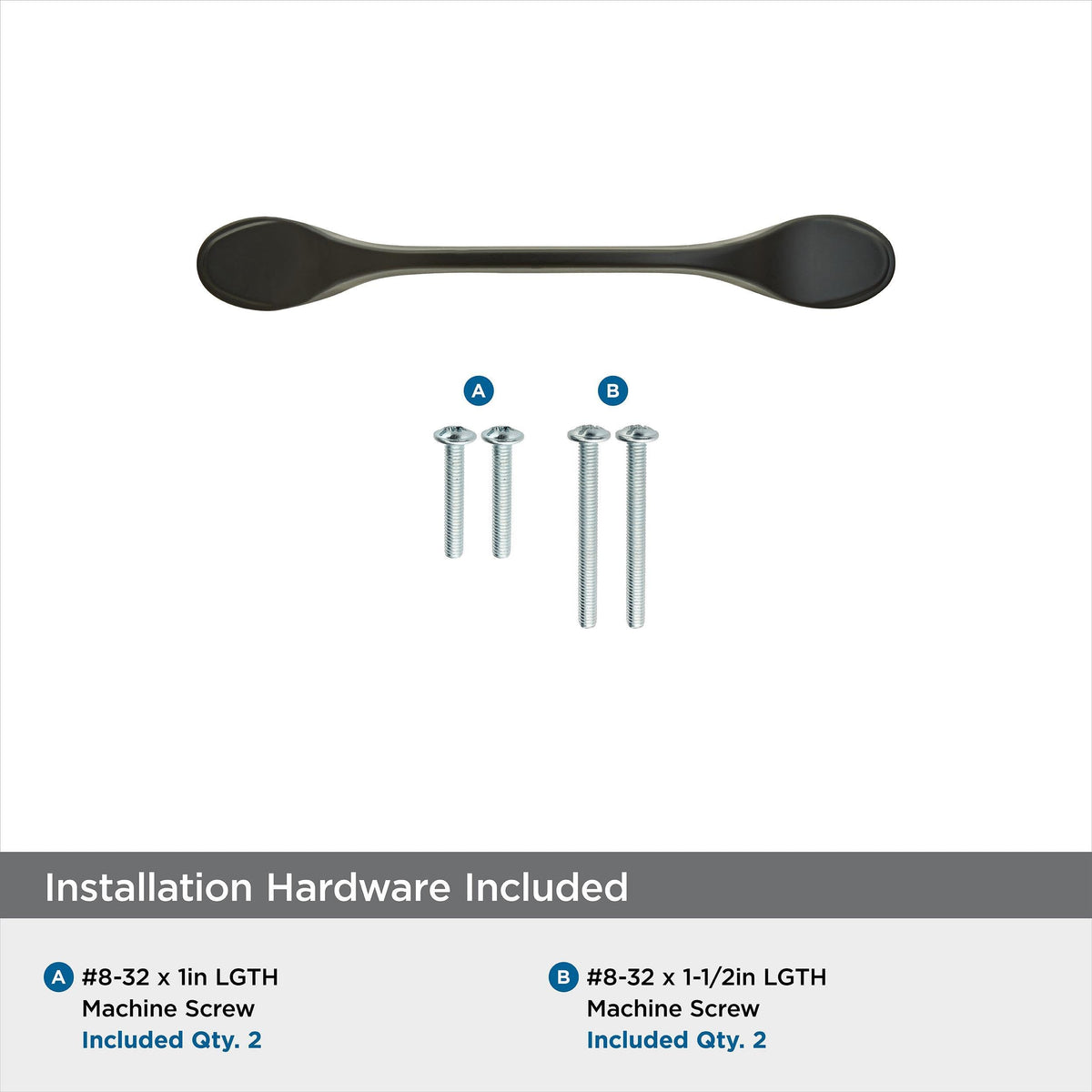 Amerock Cabinet Pull Matte Black 3 inch (76 mm) Center-to-Center Ravino 1 Pack Drawer Pull Drawer Handle Cabinet Hardware