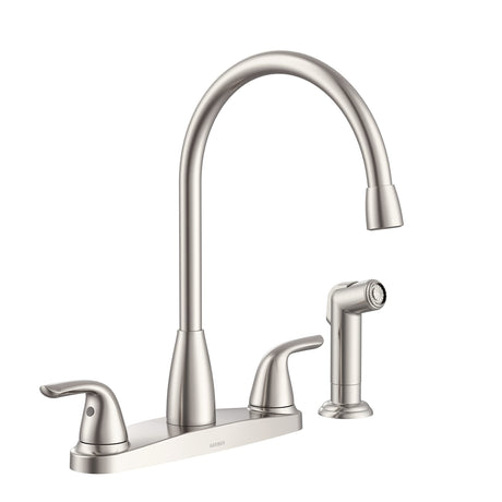 Gerber G0040167SS Viper Two Handle High Arc Kitchen Faucet W/sidespray - STAINLES...