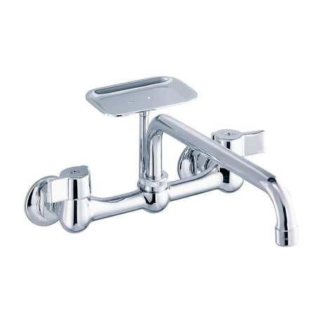 Gerber G0042691 Chrome Classics Two Handle Wall Mount Kitchen Faucet W/ 8" S...