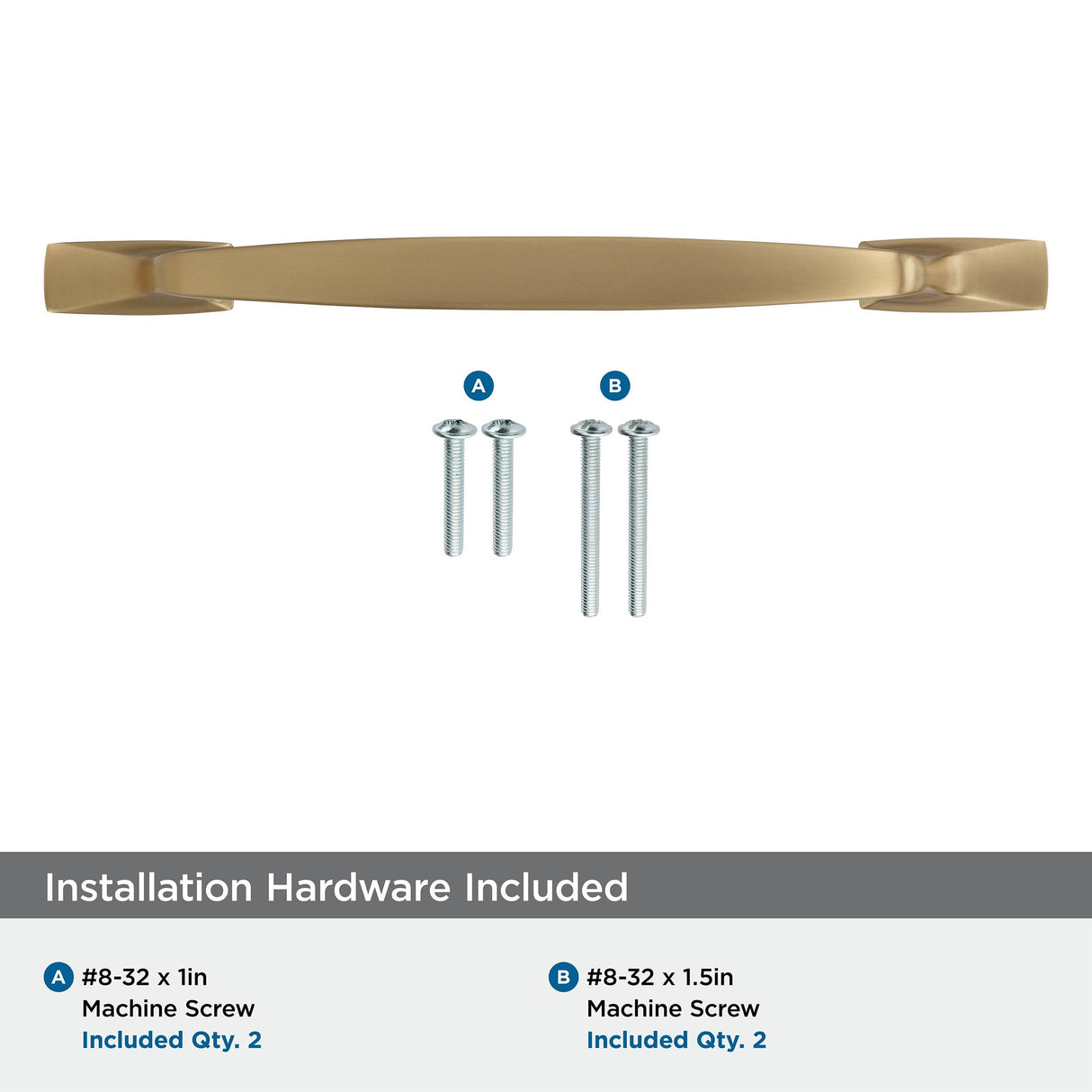 Amerock Cabinet Pull Golden Champagne 6-5/16 inch (160 mm) Center to Center Highland Ridge 1 Pack Drawer Pull Drawer Handle Cabinet Hardware