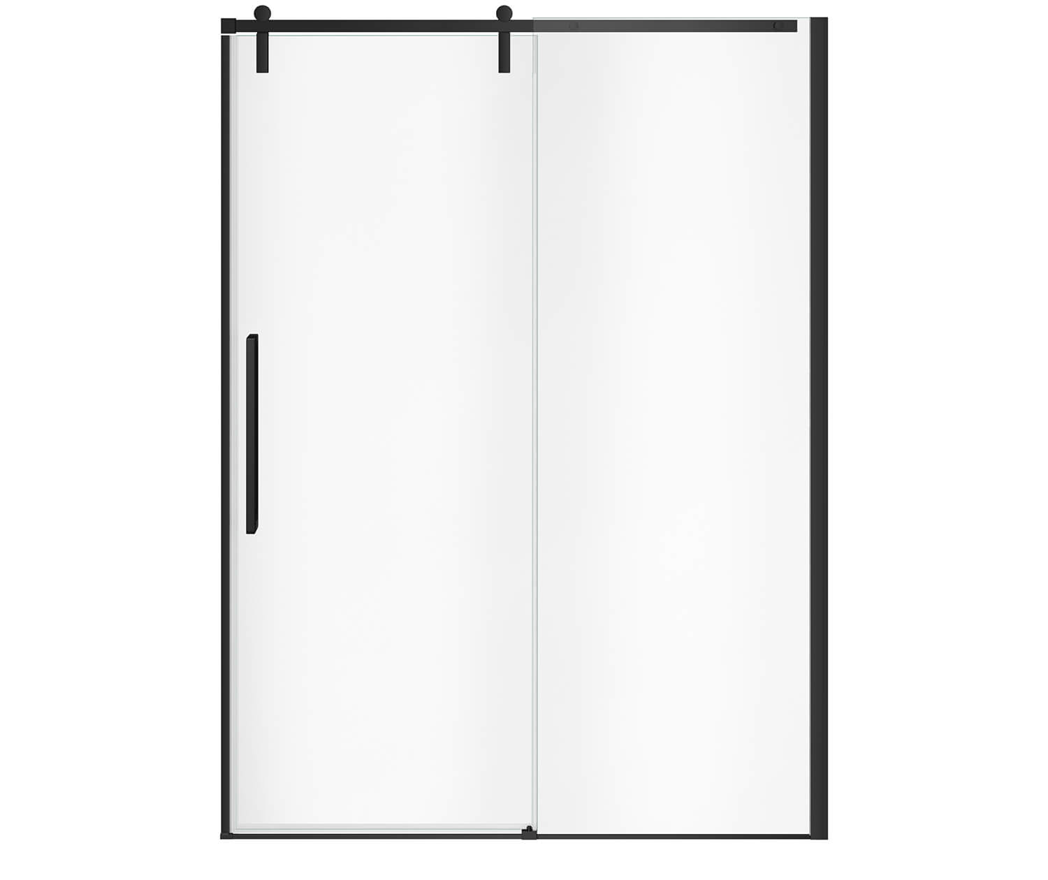 MAAX 135875-900-340-000 Nebula 56 ½-58 ½ x 78 ¾ in. 8mm Sliding Shower Door for Alcove Installation with Clear glass in Matte Black
