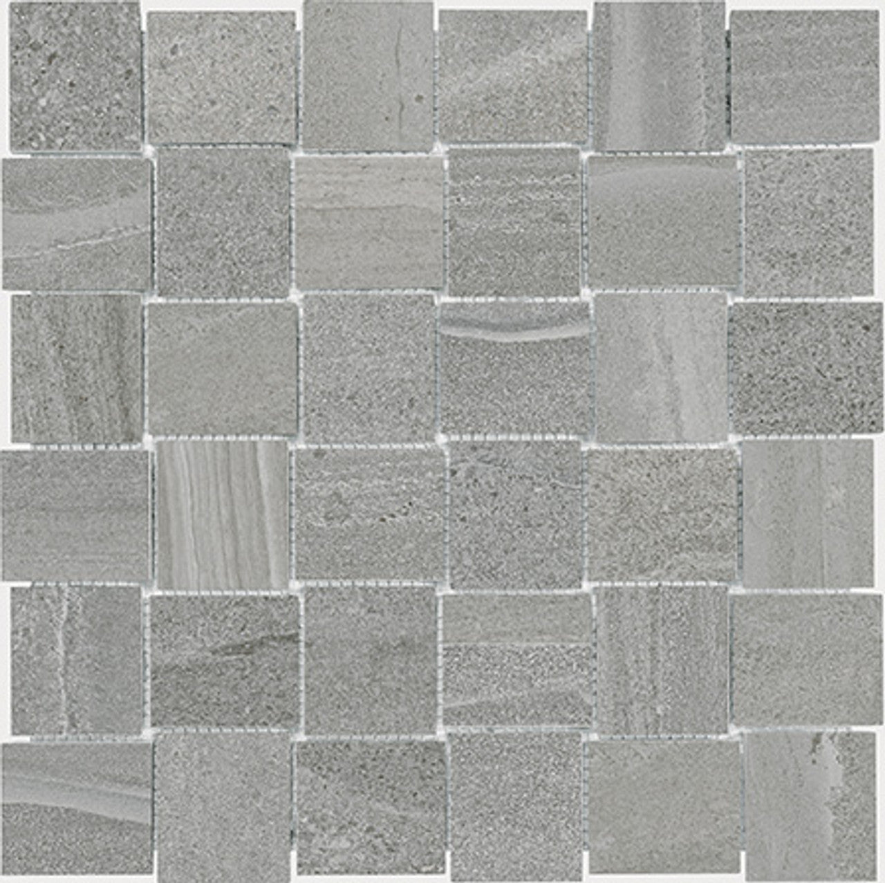 Anatolia Tile 2X2 Basketweave Davenport Earth Matte Porcelain Mosaicis. 1 Sheet = .97 Sq. Ft. 4501-0079-0 (63-578) Earth Basketweave 2x2 - premium natural stone mosaic tile from Anatolia Tile, available at PoshHaus showroom in Keene, NH
