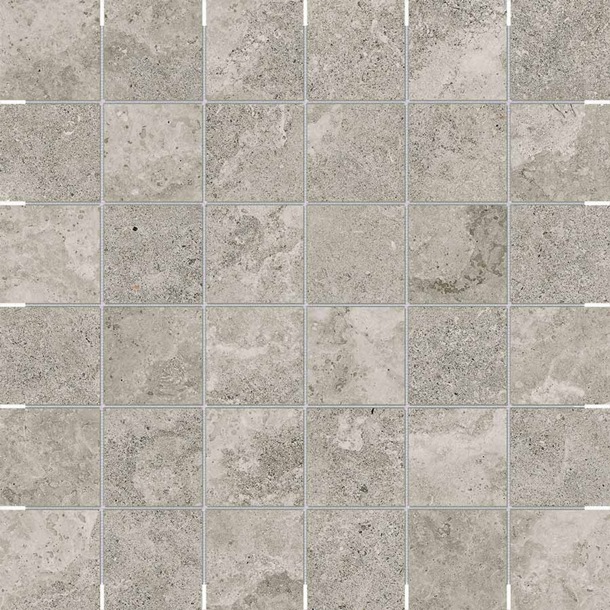 Anatolia Tile 2X2 Veneta Stormio Matte 36 Piece Porcelain Mosaics. 1 Sheet = .96 Sq. Ft. 4501-0300-0 (63-585) Stormio 2x2 - premium natural stone mosaic tile from Anatolia Tile, available at PoshHaus showroom in Keene, NH