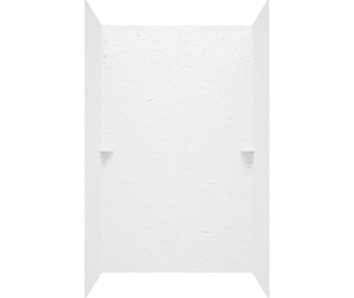 Swanstone SK-484896 48 x 48 x 96 Swanstone Smooth Glue up Shower Wall Kit in Carrara SK484896.221