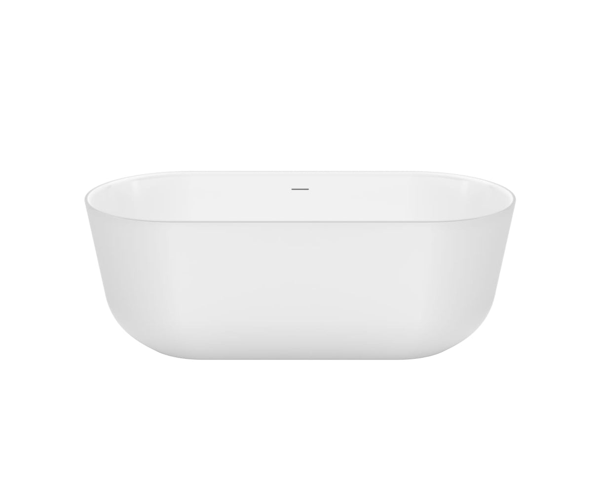 MAAX 107512-000-001-000 Malindi 67 x 30 Acrylic Freestanding Oval Center Drain Bathtub in White