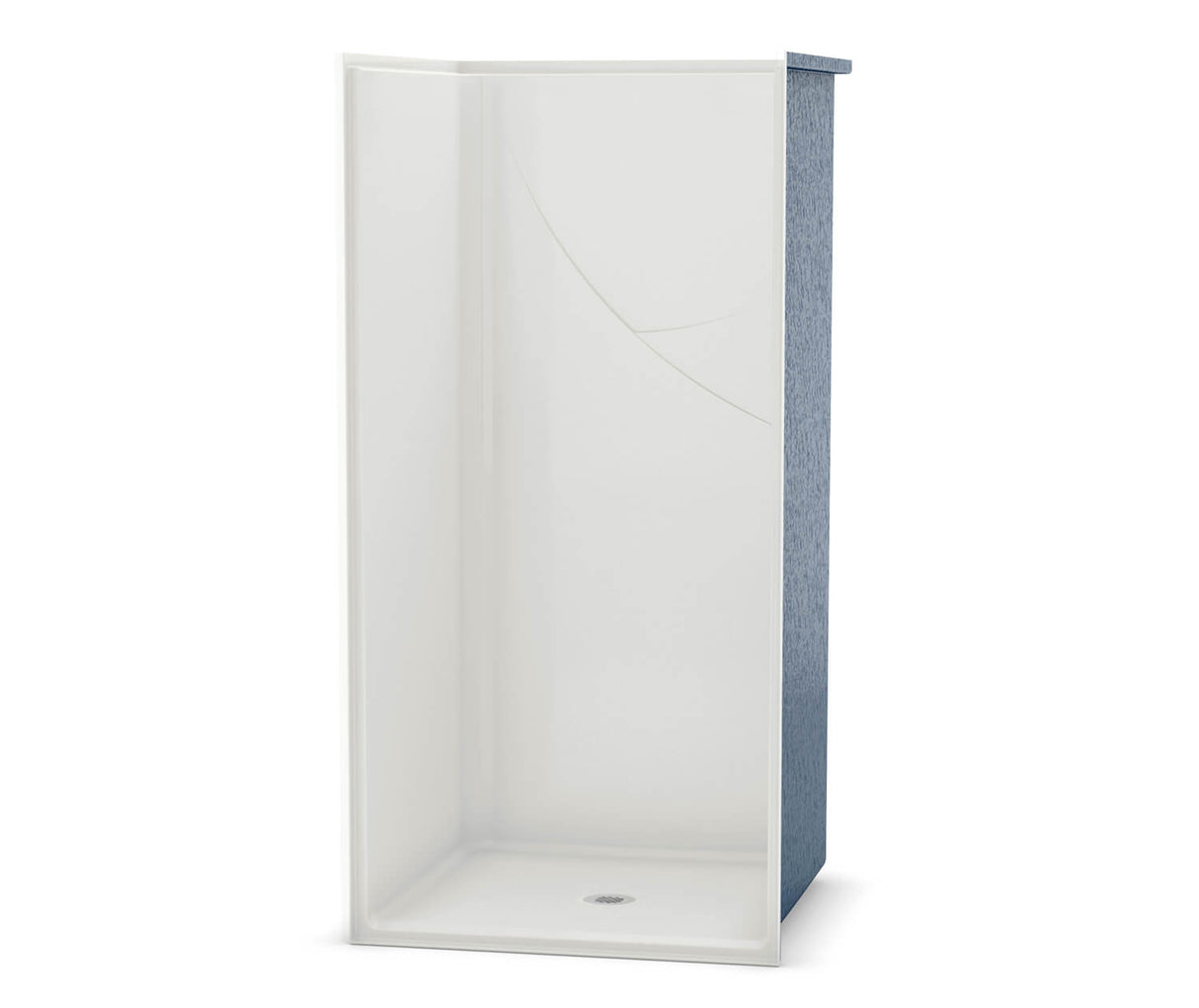 MAAX 106064-000-002-114 OPS-3636-RS - Base Model AcrylX Alcove Center Drain One-Piece Shower in White
