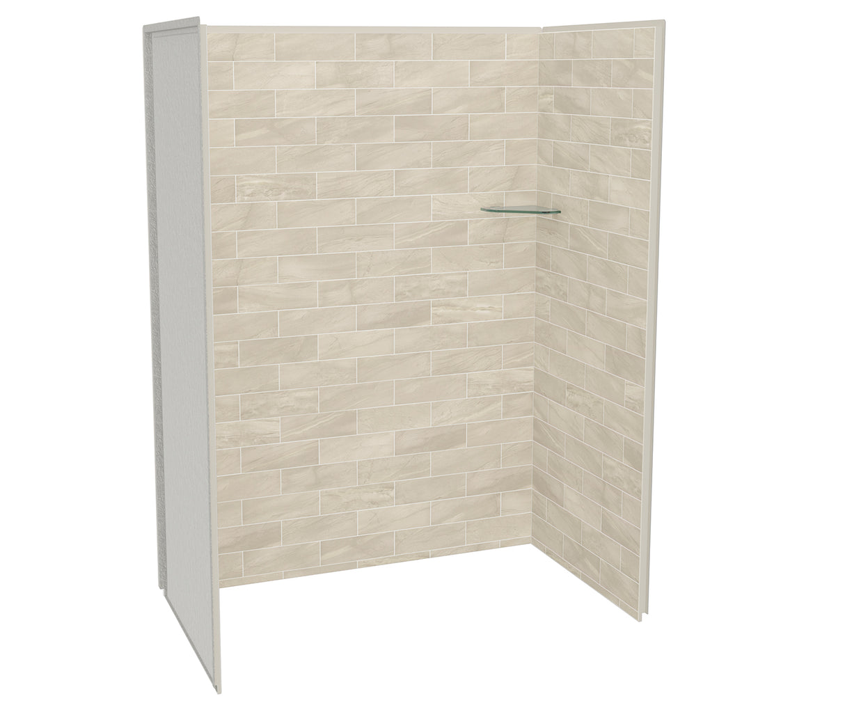 MAAX 107463-312-507 Utile 6032 Composite Direct-to-Stud Three-Piece Alcove Shower Wall Kit in Organik Loam