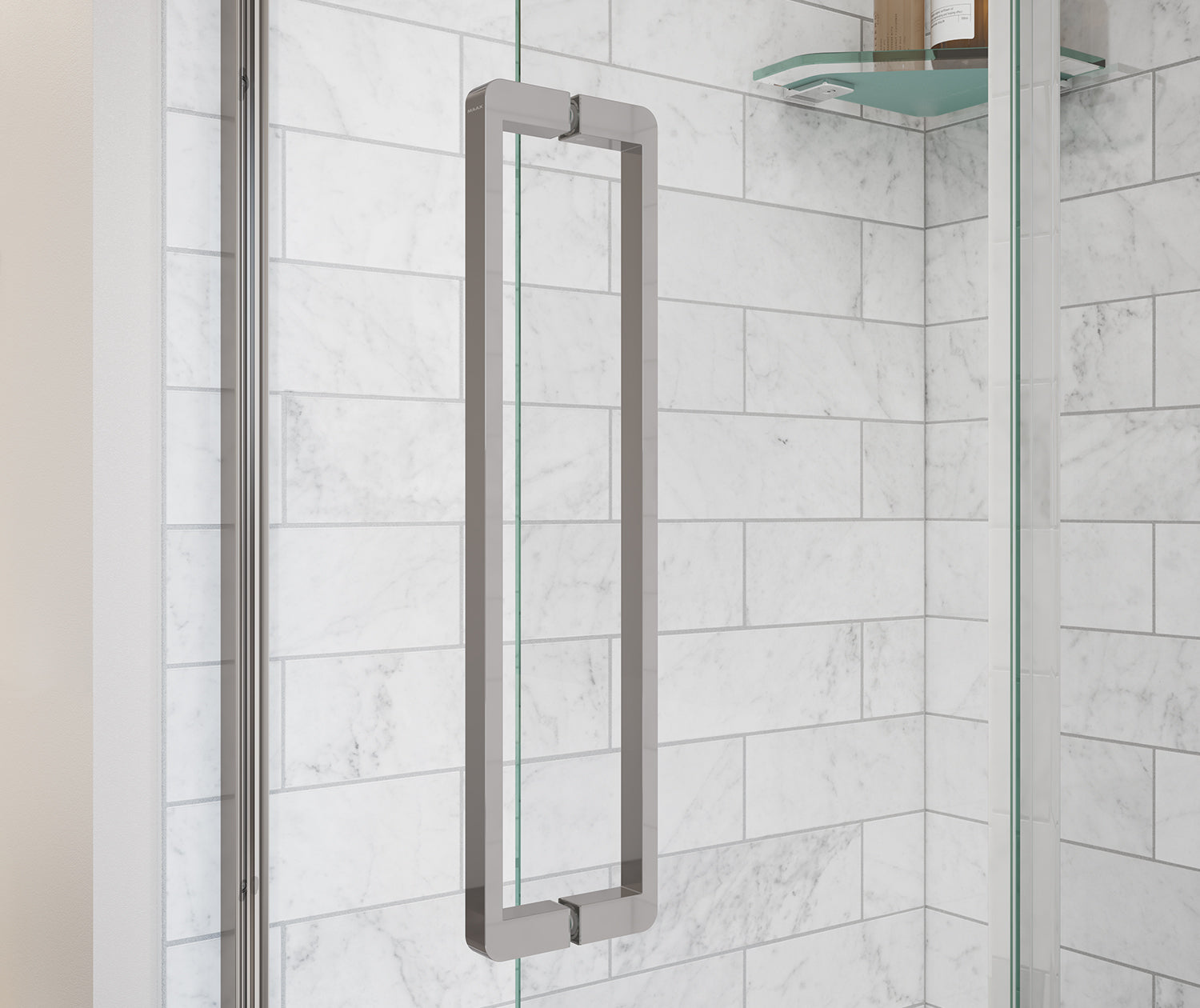 MAAX 135323-900-084-000 Uptown 44-47 x 76 in. 8 mm Sliding Shower Door for Alcove Installation with Clear glass in Chrome