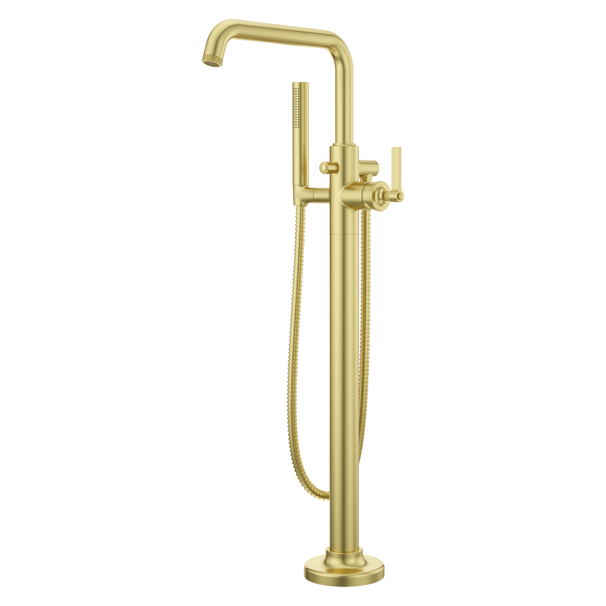Winter Park Tub Filler with Handshower in Brushed Gold