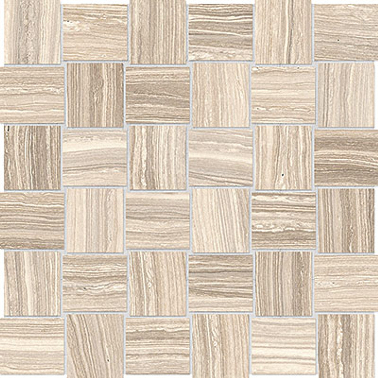 Anatolia Tile 2X2 Basketweave Eramosa Sand Matte Porcelain Mosaics. 1 Sheet = .96 Sq. Ft. 4501-0086-0 (69-234) Sand Basketweave 2x2 - premium natural stone mosaic tile from Anatolia Tile, available at PoshHaus showroom in Keene, NH