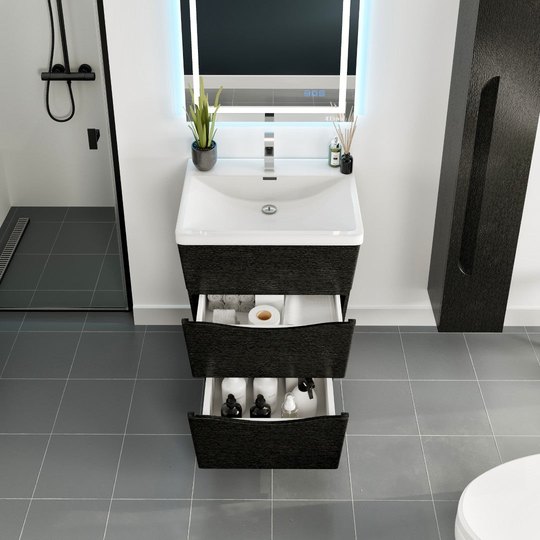 Victoria 25 in. Chestnut Single Sink Bath Vanity with Acrylic Top and Integrated Sink