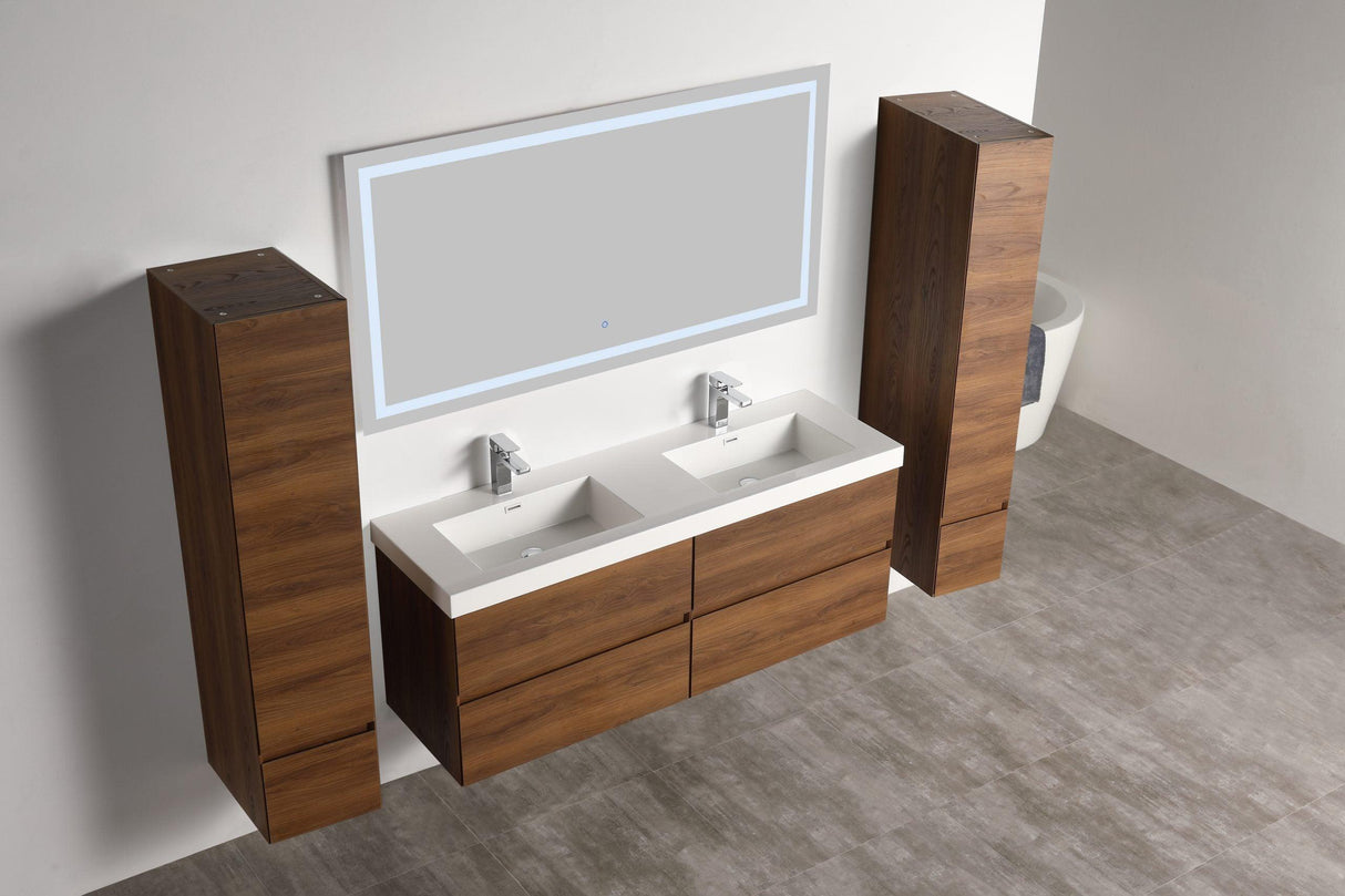 Blossom Assisi 60" Double Sink Vanity - Modern Minimalist Design with Soft-Closing Drawers
