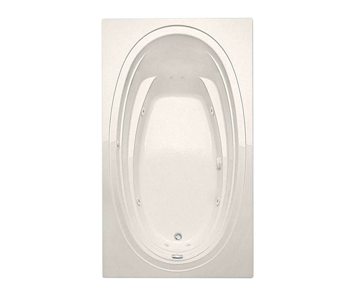 MAAX 106457-R-000-007 Panaro 6042 Acrylic Drop-in Right-Hand Drain Bathtub in Biscuit