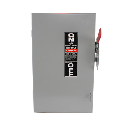 GEDIST GE Industrial TGN3322 3 Wire 3 Pole Non-Fusible General-Duty Safety Switch 240 Volt AC 60 Amp NEMA 1 Spec-Setter