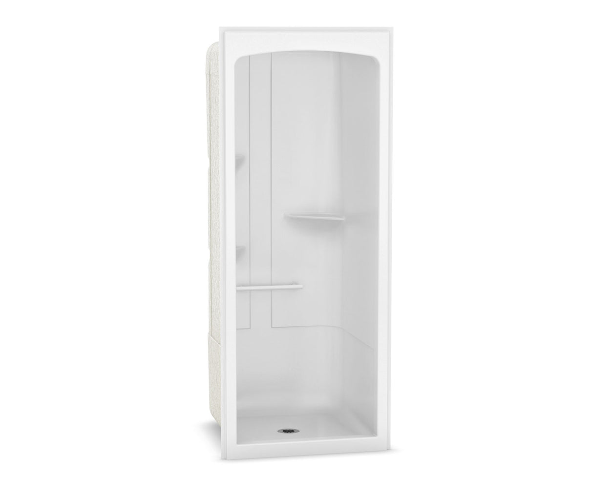 MAAX 105918-000-001 Camelia SHR-3636 Acrylic Alcove Center Drain One-Piece Shower in White