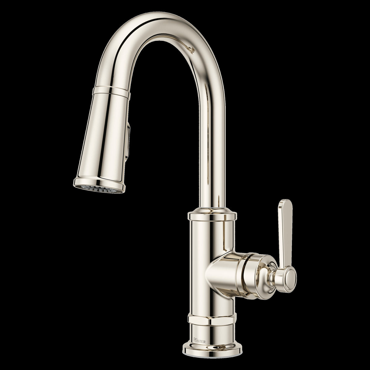 Port Haven Pull-Down Bar/Prep Faucet in Polished Nickel