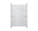 Swanstone SQMK96-3662 36 x 62 x 96 Swanstone Square Tile Glue up Shower Wall Kit in Ice SQMK963662.130