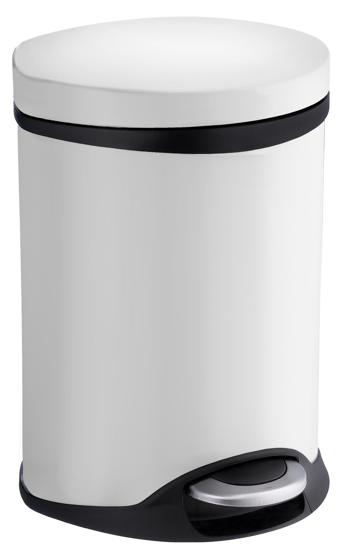 Smedbo Outline Lite Pedal bin 6l Soft Close in White Lacquered Stainless Steel
