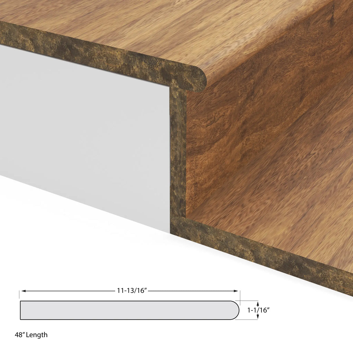 CALI Light Java Click/Aged Amber Stair Tread 7106003817 48 x 11-13/16 x 1-1/16