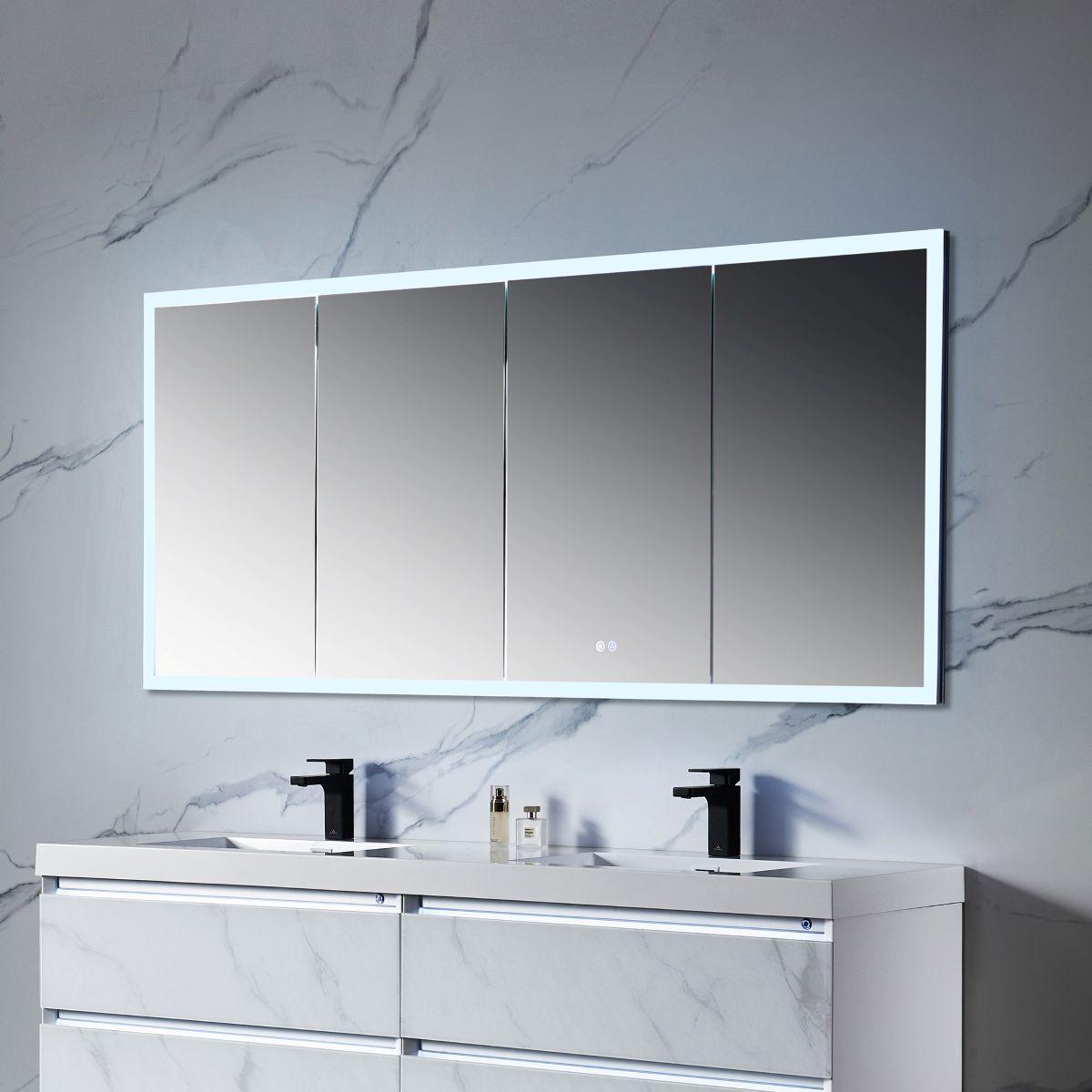 Capella LED Medicine Cabinet – Smart Vanity Mirror with Adjustable LED and Defogger