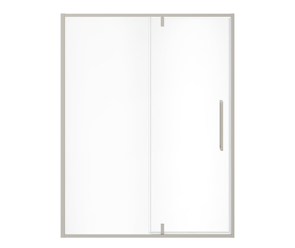 MAAX 135326-900-305-000 Uptown 57-59 x 76 in. 8 mm Pivot Shower Door for Alcove Installation with Clear glass in Brushed Nickel