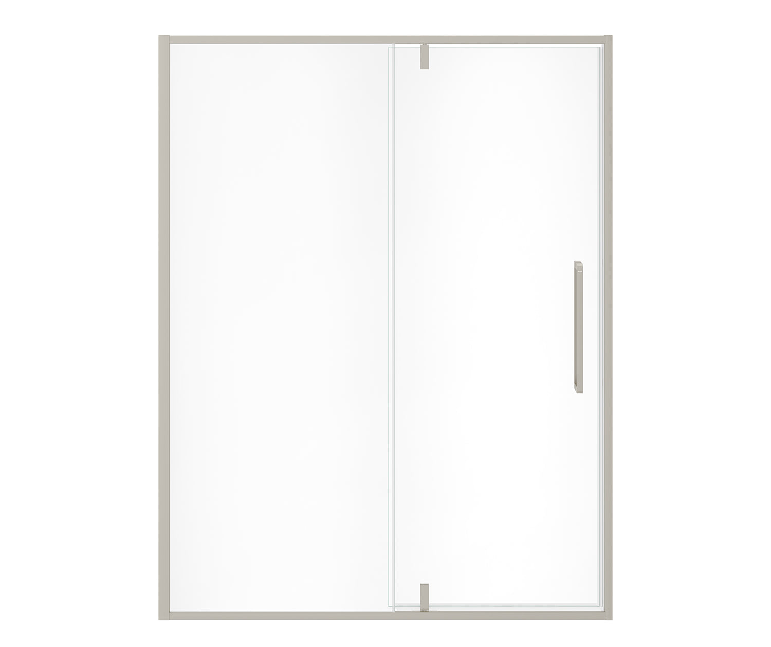 MAAX 135326-900-305-000 Uptown 57-59 x 76 in. 8 mm Pivot Shower Door for Alcove Installation with Clear glass in Brushed Nickel