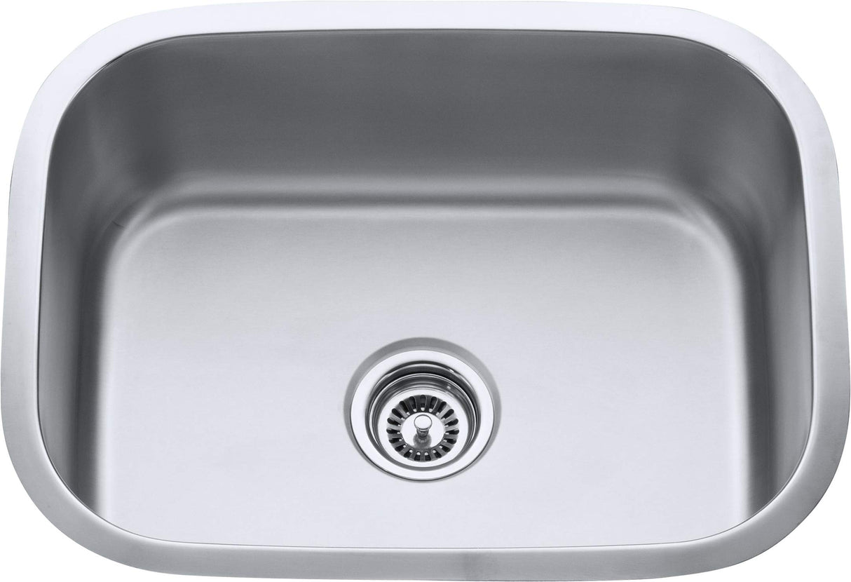Hardware Resources 862 23-1/2" L x 17-3/4" W x 9" D Undermount 18 Gauge Stainless Steel Single Bowl Sink