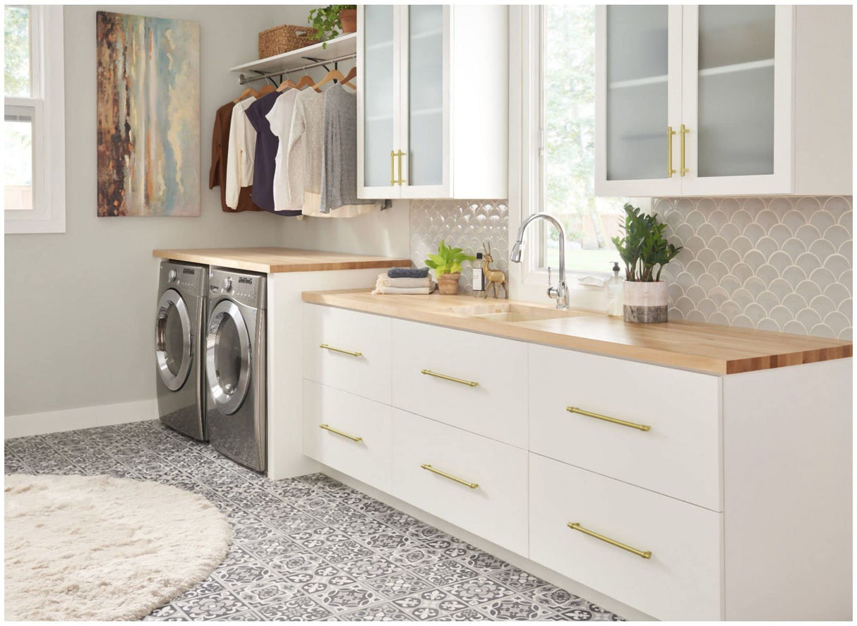 Jeffrey Alexander 5480SN 480 mm Center-to-Center Satin Nickel Key Grande Cabinet Bar Pull