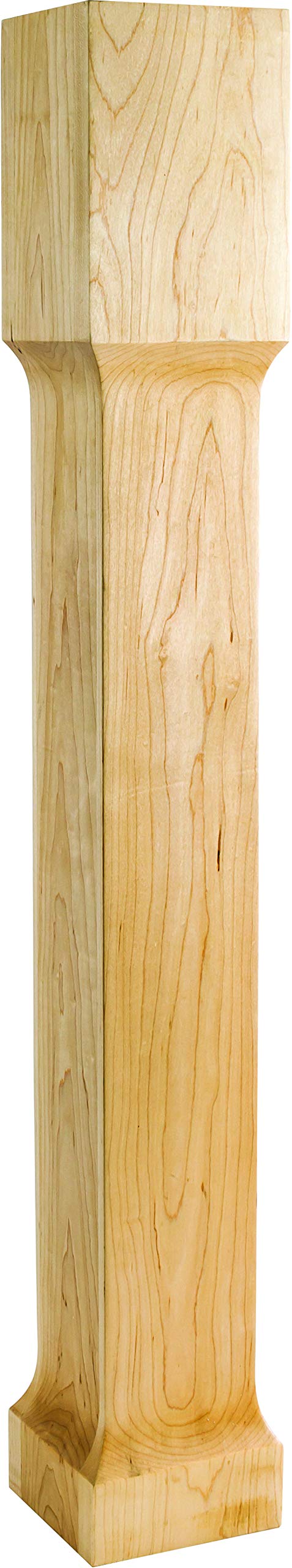 Hardware Resources P68-5-HMP 5" W x 5" D x 35-1/2" H Hard Maple Tapered Art Nouveau Post