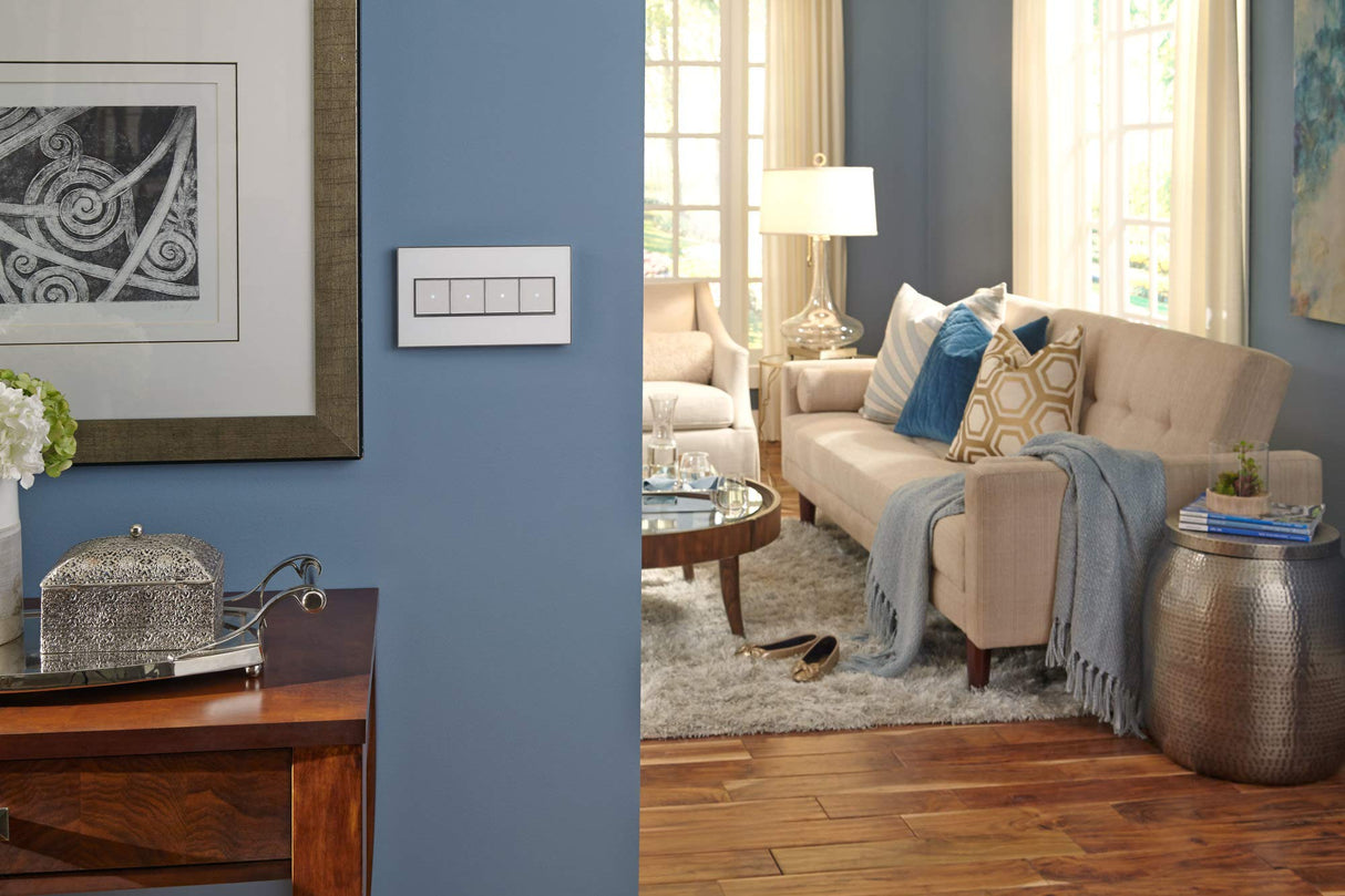 Legrand adorne Custom Wall Plate, 3-Gang, Magnesium Trim, AWM3GM4