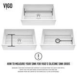 VIGO 32 in. x 15 in. Silicone Bottom Grid for Single Bowl Kitchen Sink in Matte Black
