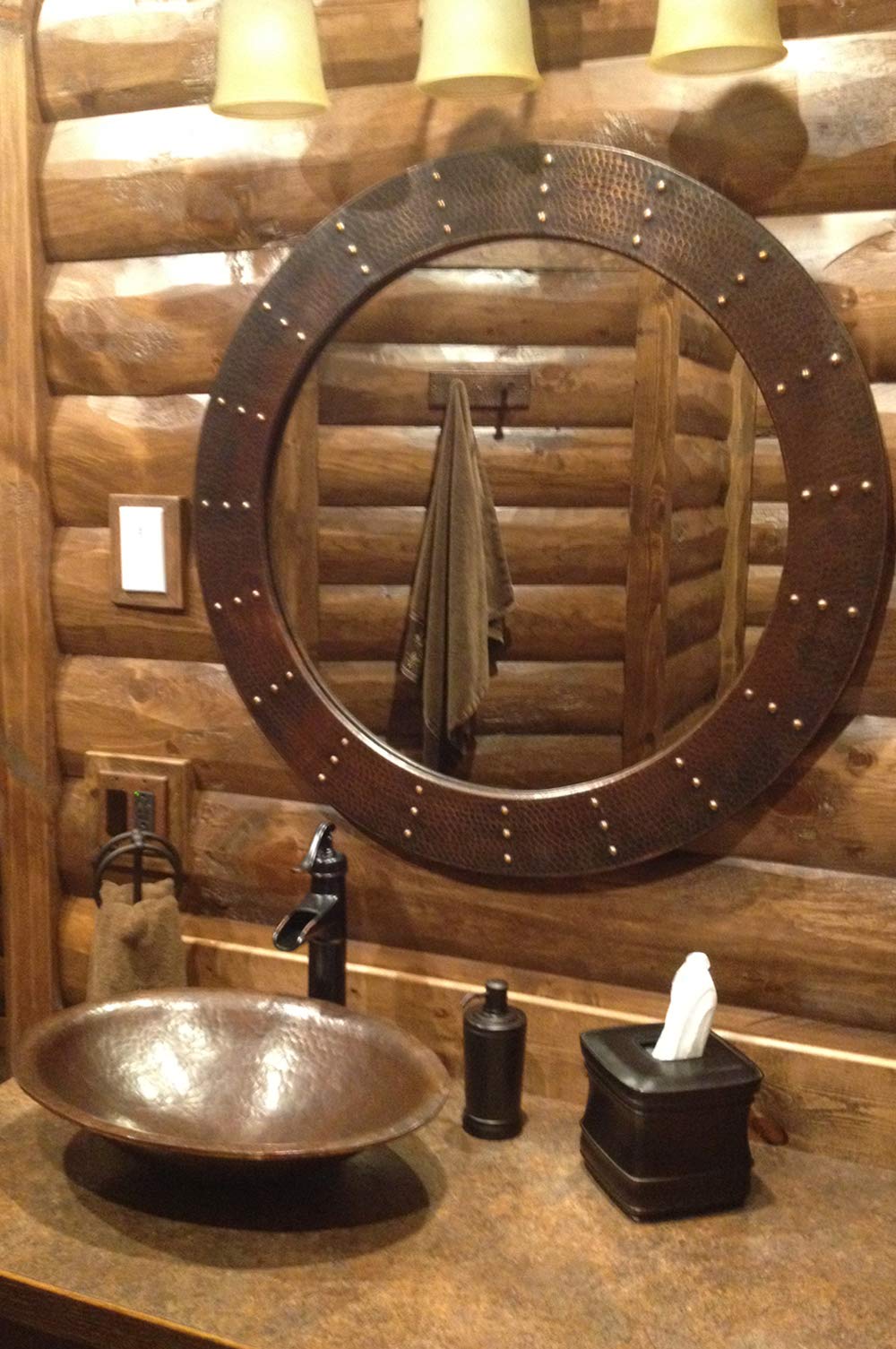 Premier Copper Products PVOVAL20 20-Inch Oval Hand Forged Old World Copper Vessel Sink, Oil Rubbed Bronze