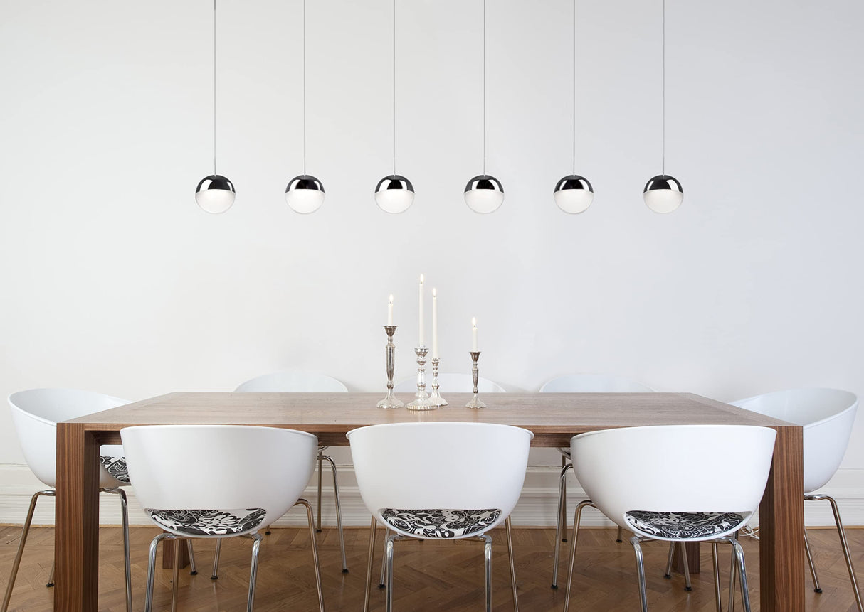 Kuzco 402801CH-LED PLUTO 4" 40 Chrome 120V ELV LED 3000K 90CRI 8W