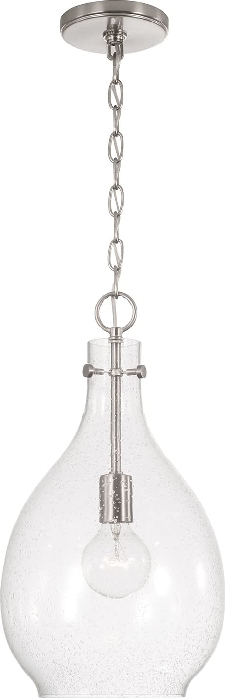 Capital Lighting 349011BN Brentwood 1 Light Pendant Brushed Nickel