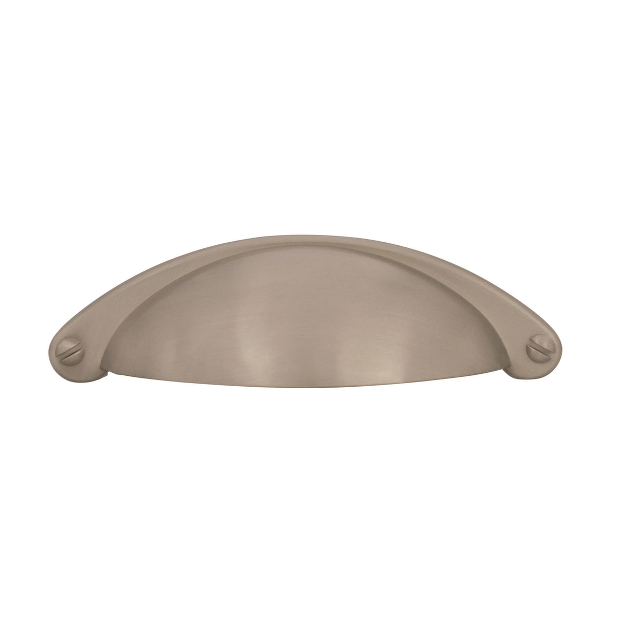 Amerock Cabinet Cup Pull Satin Nickel 2-1/2 inch (64 mm) Center to Center Cup Pulls 1 Pack Drawer Pull Drawer Handle Cabinet Hardware