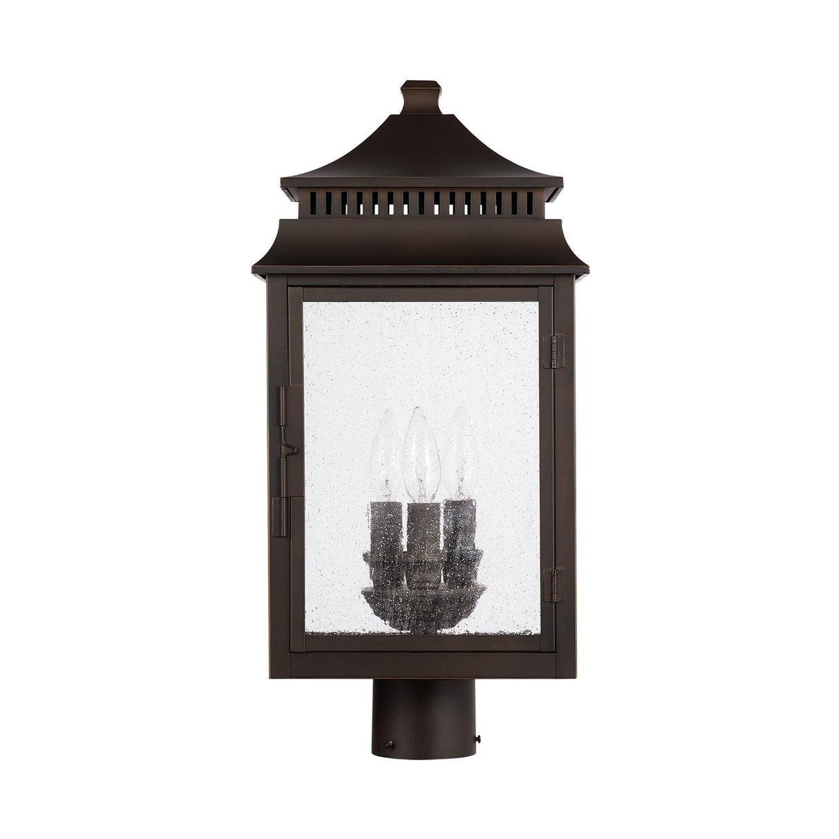 Capital Lighting 936932OZ Sutter Creek 3 Light Outdoor Post Lantern Oiled Bronze