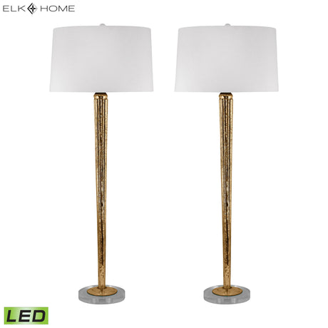 Elk 711/S2-LED Mercury Glass 37'' High 2-Light Buffet Lamp - Set of 2 - Mercury Gold