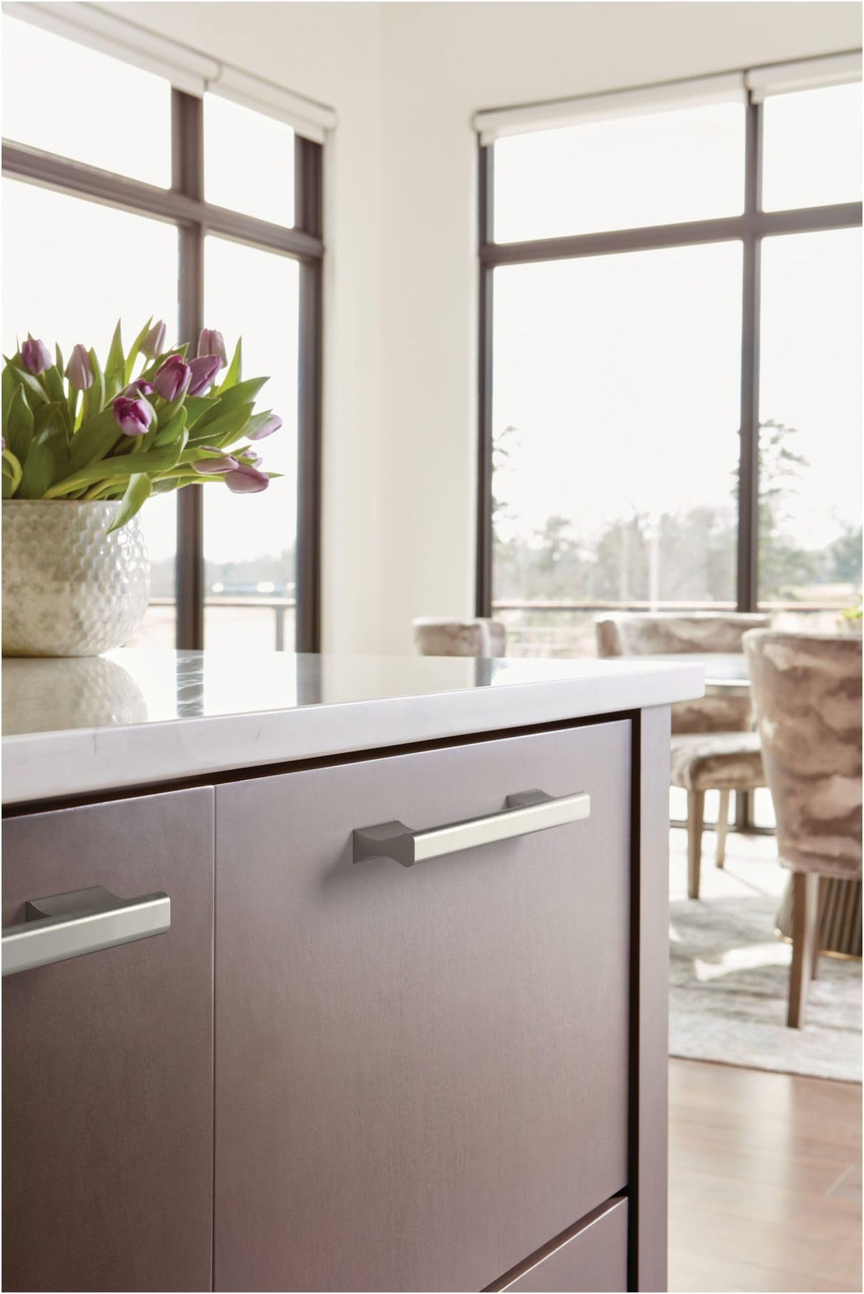 Amerock Cabinet Pull Polished Chrome 6-5/16 inch (160 mm) Center-to-Center Status 1 Pack Drawer Pull Cabinet Handle Cabinet Hardware