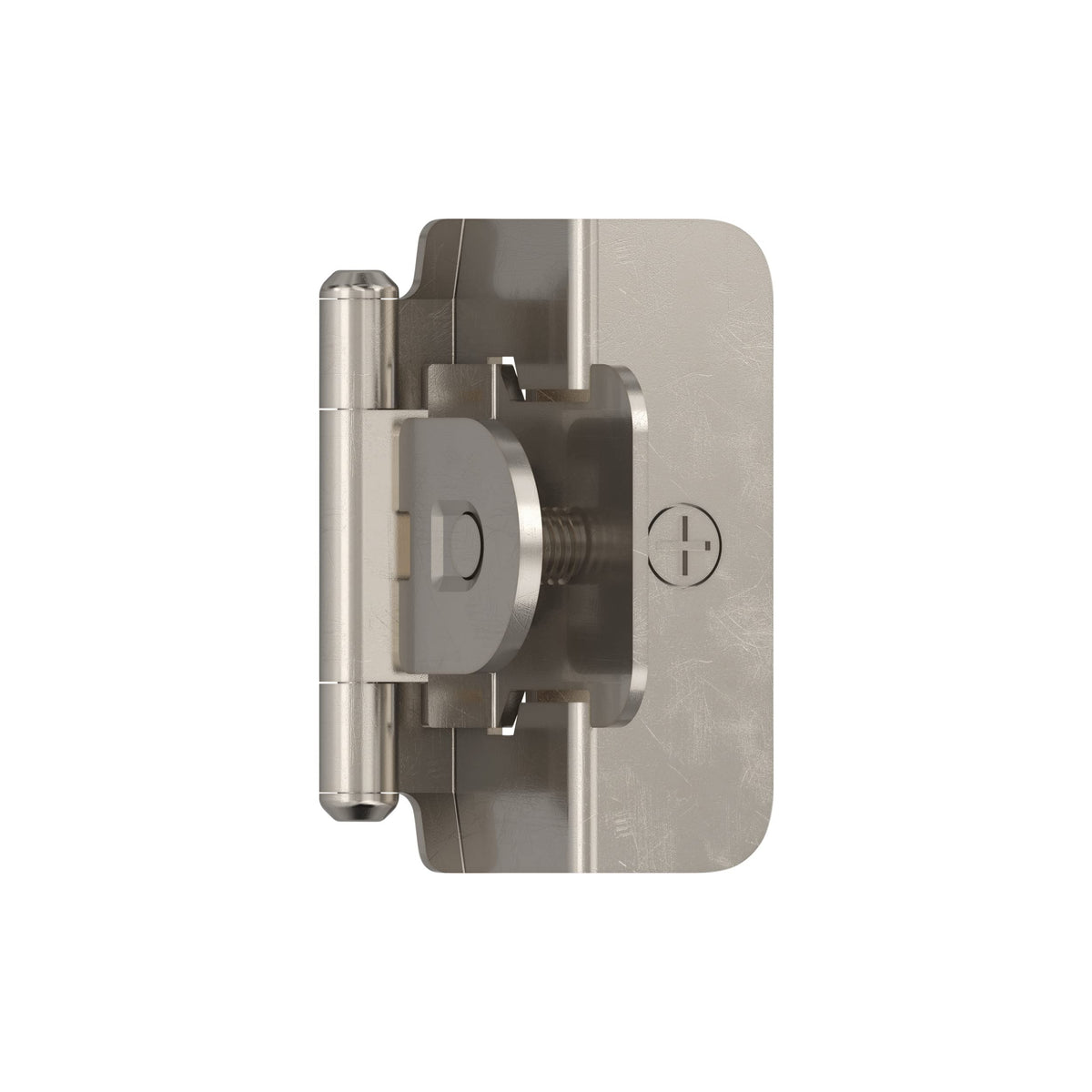 Amerock BPR8704G9 Cabinet Hinge 1/2 in (13 mm) Overlay Double Demountable Sterling Nickel Kitchen Cabinet Door Hinge 1 Pair/2 Pack Functional Hardware