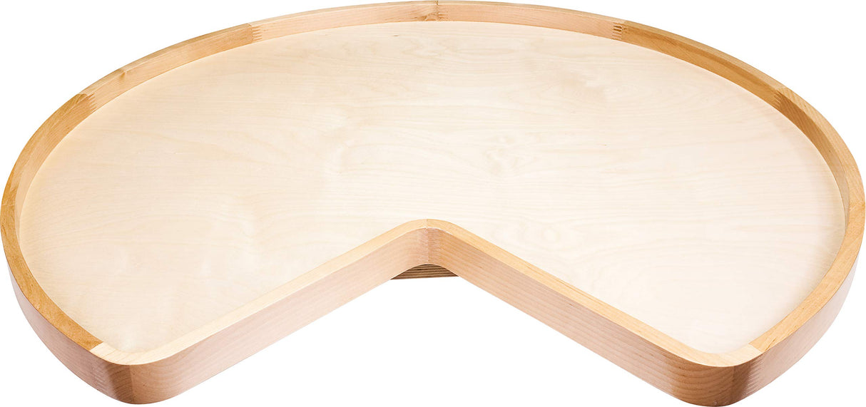 Hardware Resources LSK32-S 32" Kidney Wood Lazy Susan Shelf with Swivel