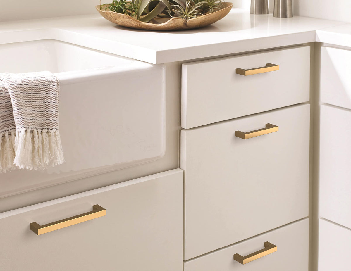 Amerock Cabinet Pull Champagne Bronze 3-3/4 inch (96 mm) Center-to-Center Monument 1 Pack Drawer Pull Cabinet Handle Cabinet Hardware