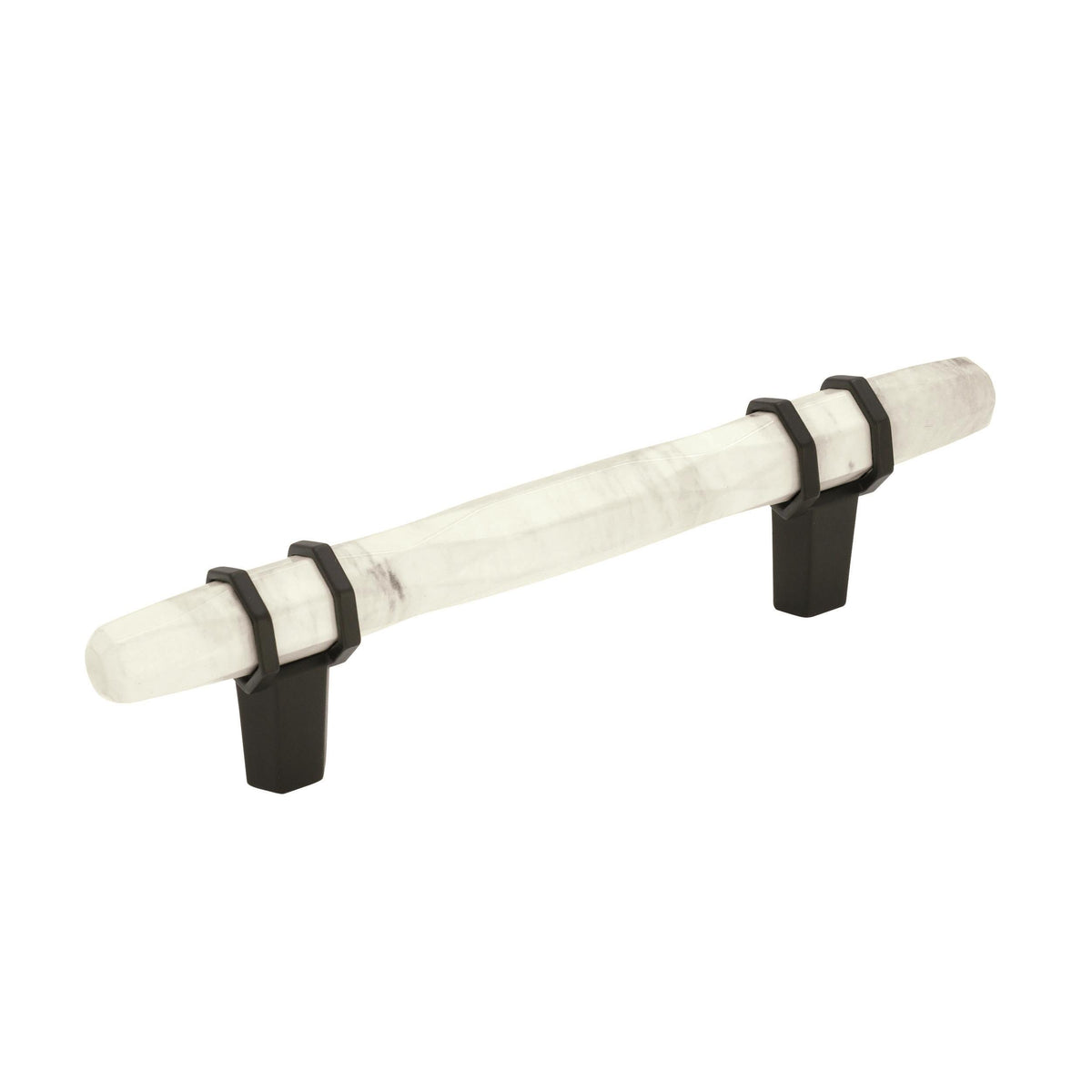 Amerock Cabinet Pull Marble White/Black Bronze 3-3/4 inch (96 mm) Center to Center Carrione 1 Pack Drawer Pull Drawer Handle Cabinet Hardware