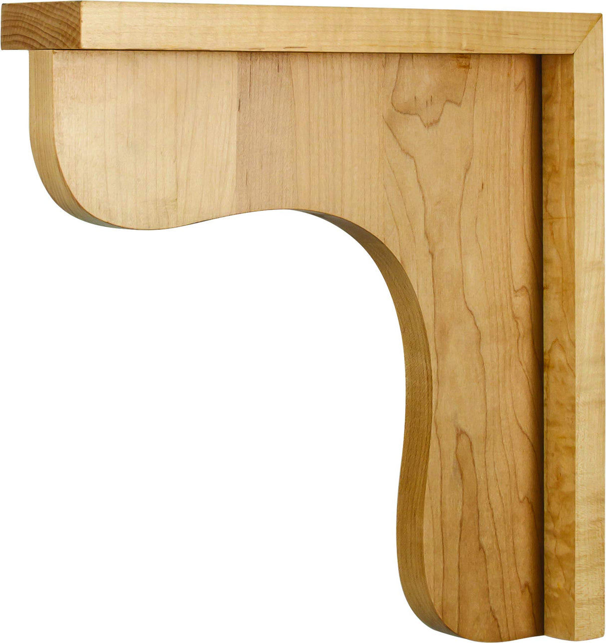 Hardware Resources COR8-2RW 2-1/2" W x 12" D x 12" H Rubberwood Bar Corbel