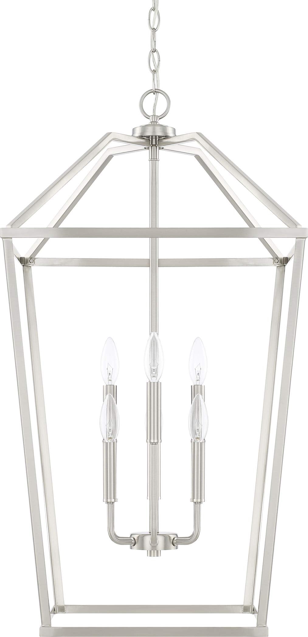Capital Lighting 522761BN Birch 6 Light Foyer Brushed Nickel