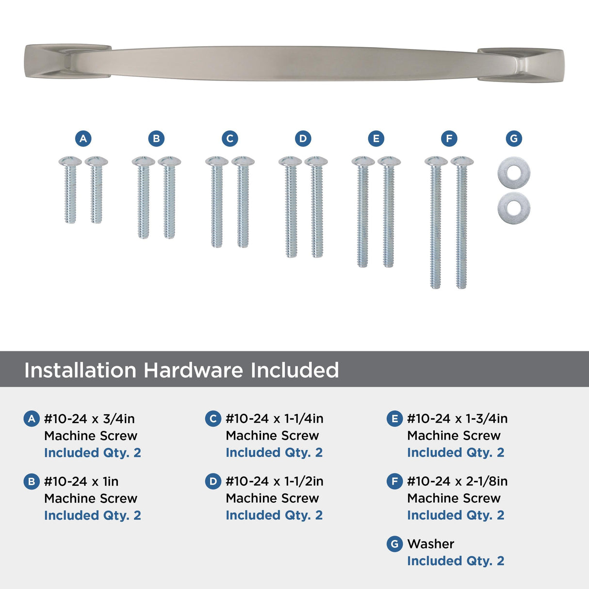 Amerock Appliance Pull Satin Nickel 12 inch (305 mm) Center to Center Highland Ridge 1 Pack Drawer Pull Drawer Handle Cabinet Hardware